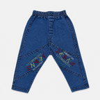 Boys Denim 3-Piece Suit – Printed T-Shirt, Denim Jacket & Trouser Set