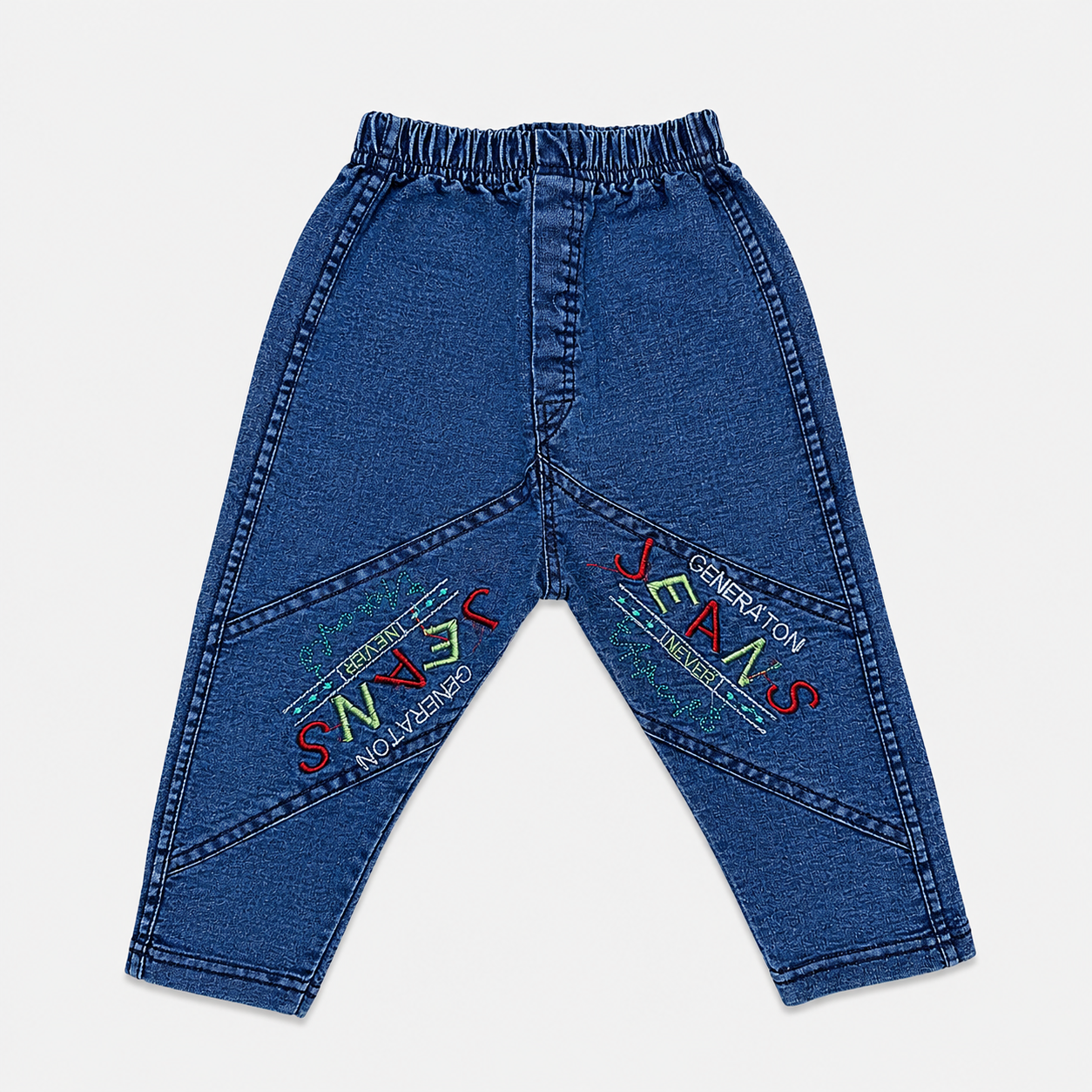 Boys Denim 3-Piece Suit – Printed T-Shirt, Denim Jacket & Trouser Set