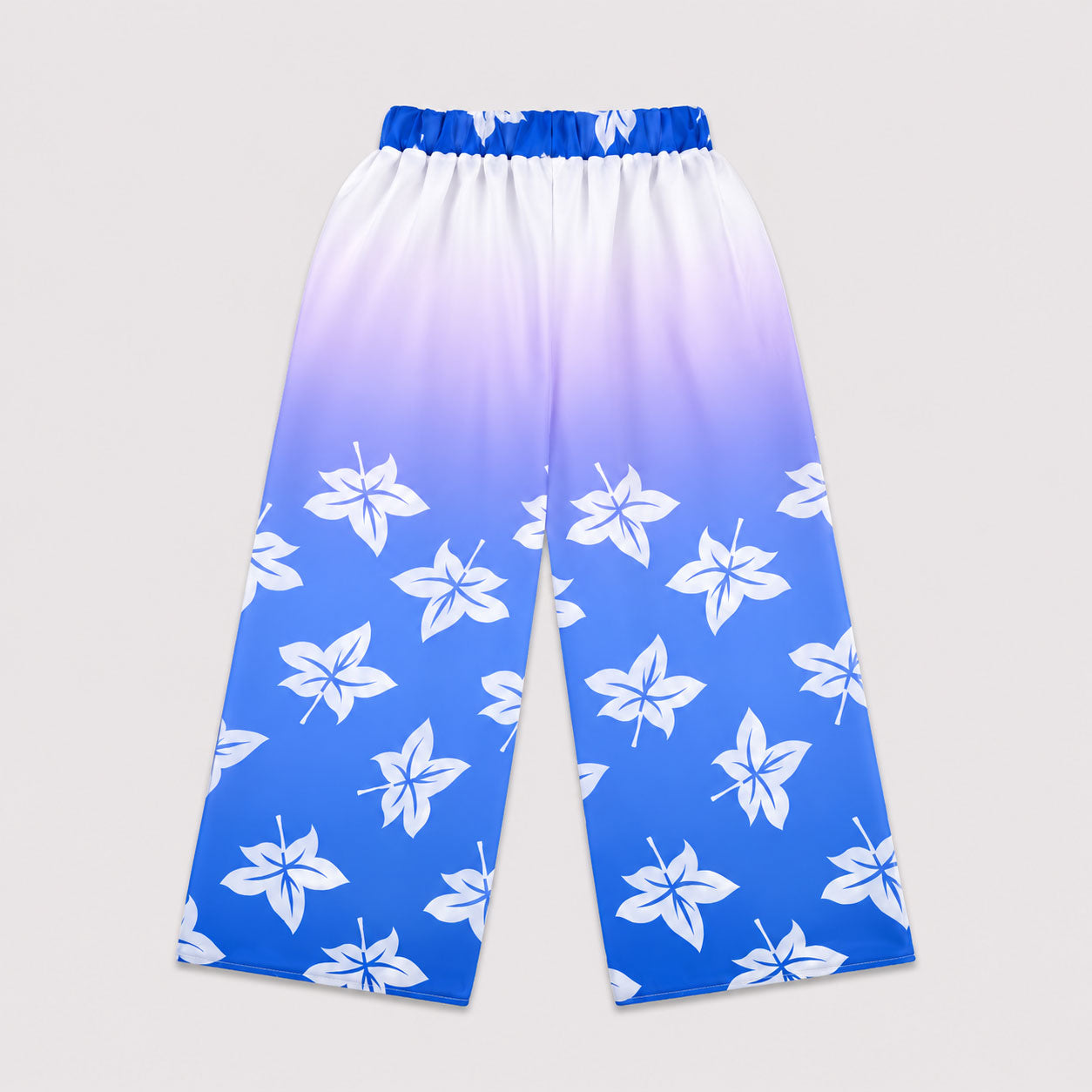 Girls Blue Ombre Printed Chiffon 3 Piece Suit | Lamtar Kids