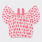 Girls Strawberry Top & Denim Shorts Set – 2 Piece Summer Outfit