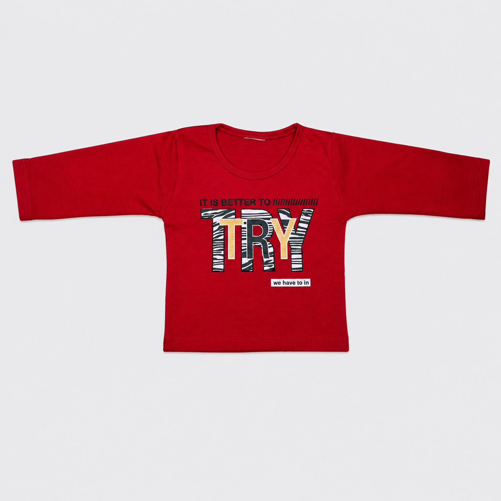 Baby Boys Jersey 2 Piece Tracksuit Set – Printed Full Sleeve T-Shirt & Trouser