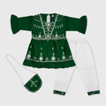 14 August Baby Girl Dress | 3-Piece Embroidered Azadi Suit (1-4 Yrs)