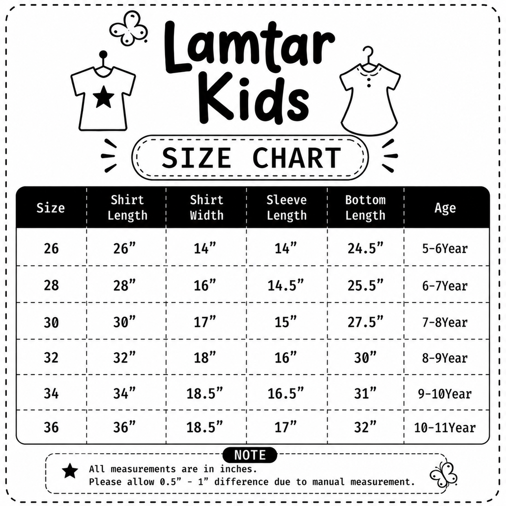 Girls Cotton Embroidered 2 Piece Suit – Green Kurti With Trouser – Kids Eastern Wear