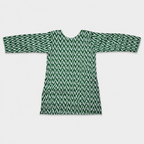 Girls Green & White PV Cotton Embroidered 2-Piece Suit| Lamtar Kids