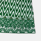 Girls Green & White PV Cotton Embroidered 2-Piece Suit| Lamtar Kids