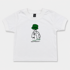 Boys 14 August Jersey 3 Piece Outfit with Crossbody Bag – White T-Shirt & Green Shorts Set