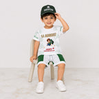 Boys 14 August Jersey Outfit 1-4 Years – Pakistan Independence Day T-Shirt Shorts & Cap Set