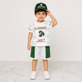Boys 14 August Jersey Outfit 1-4 Years – Pakistan Independence Day T-Shirt Shorts & Cap Set