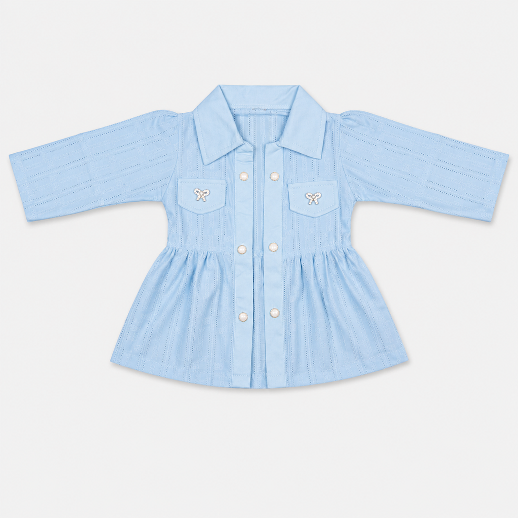 Girls Imported Jersey 3-Piece Suit – Butterfly Printed Inner Set