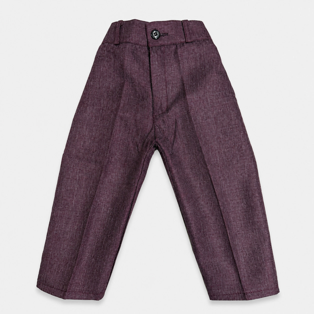 Boys 4 Piece Formal Suit – Mauve Waistcoat & Trouser with Black Shirt