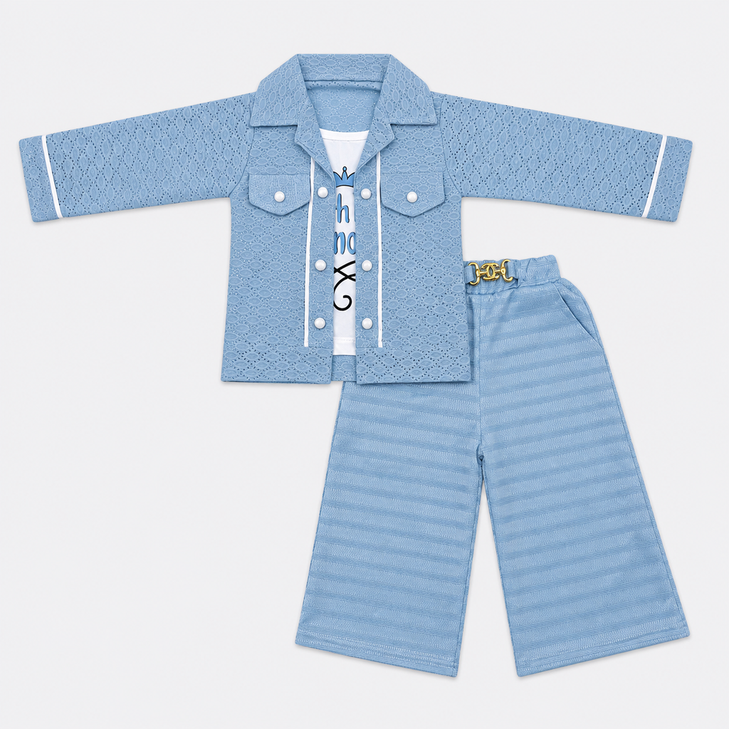 Girls 2.5 Piece Imported Jersey Suit – Princess Printed Outfit