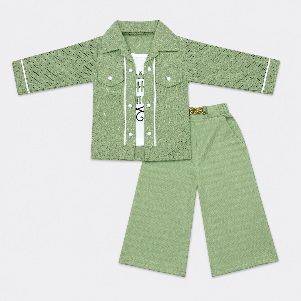 Girls 2.5 Piece Imported Jersey Suit – Princess Printed Outfit