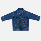 Boys Denim 3-Piece Suit – Printed T-Shirt, Denim Jacket & Trouser Set