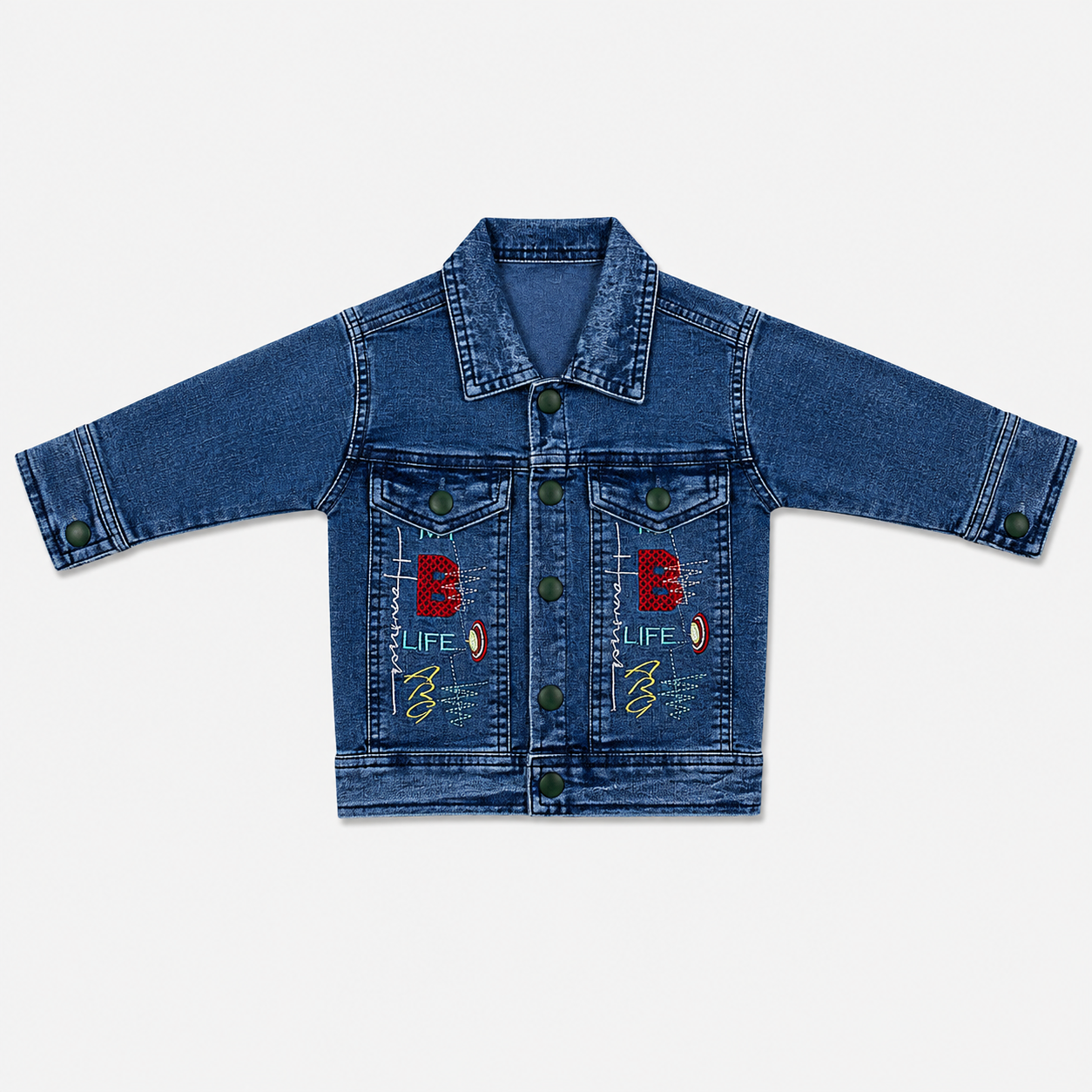 Boys Denim 3-Piece Suit – Printed T-Shirt, Denim Jacket & Trouser Set