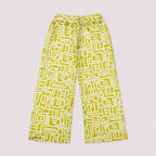 Girls Mustard Yellow Digital Printed Chiffon 3 Piece Suit | Lamtar Kids