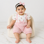 Pack of 3| Baby Girls Fine Jersey Romper| 0-9 Months – Newborn Summer Wear