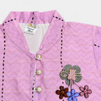 Lavender Purple Digital Printed Chiffon Girls Suit Age 4-10 Year | Lamtar Kids