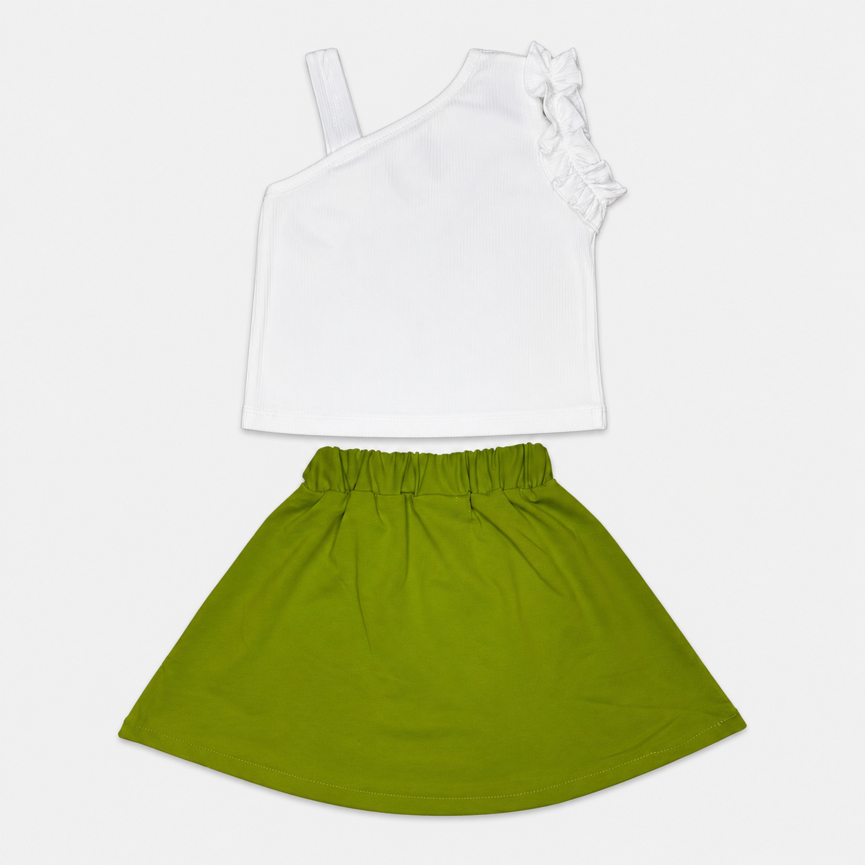 Girls Premium Jersey 2-Piece Floral Top & Skirt Set | Lamtar Kids