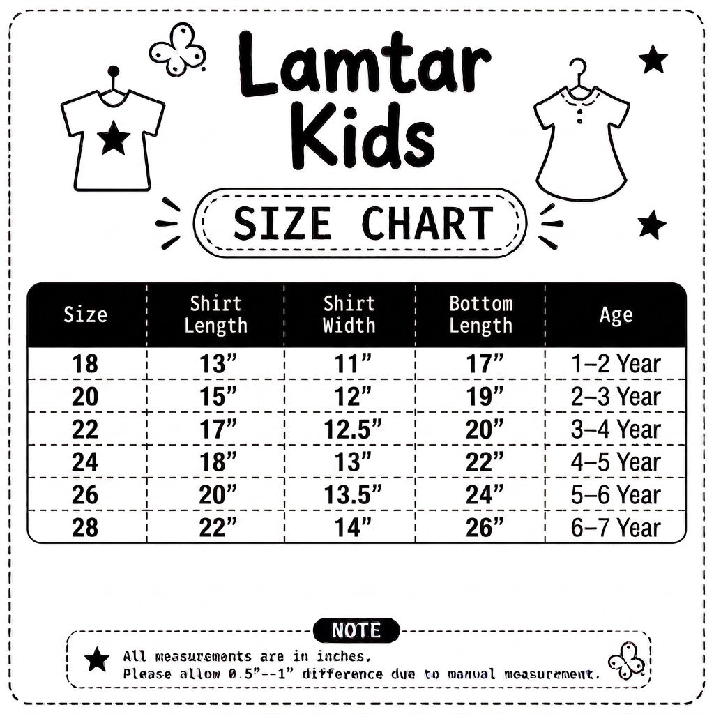 Girls 3-Piece Denim-Look Cotton Suit (Sleeveless Vest, Brown Inner & Bell-Bottom Trouser)