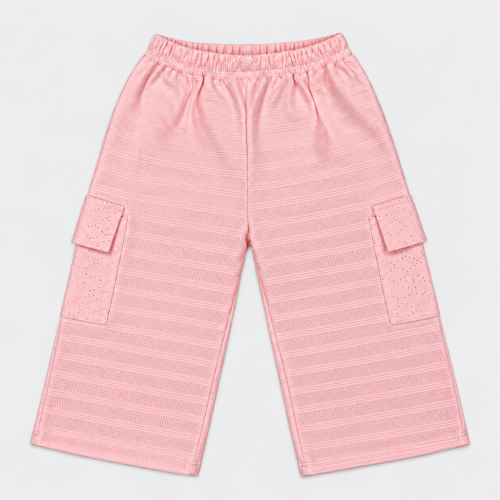 Girls Premium Textured Jersey 2-Piece Suit – ABC Embellished Top & Trouser