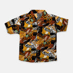 Mustard Printed Linen Summer Shirt & Shorts Set for Boys (1–4 Years)  | Lamtar Kids