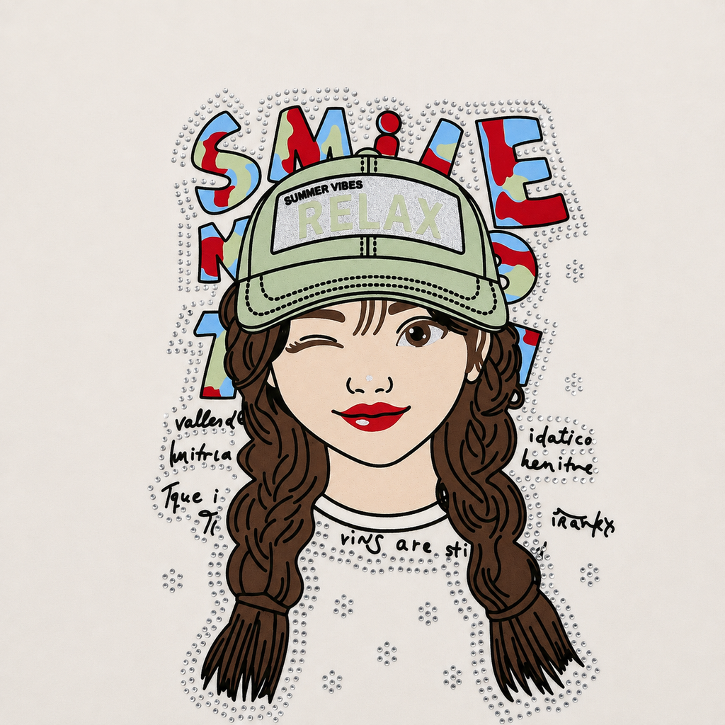 Baby Girls Printed Jersey 2-Piece Set | Smile Graphic Printed