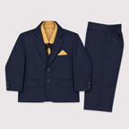Boys 5-Piece Black Formal Suit Set – Blazer, Waistcoat, Shirt & Pant