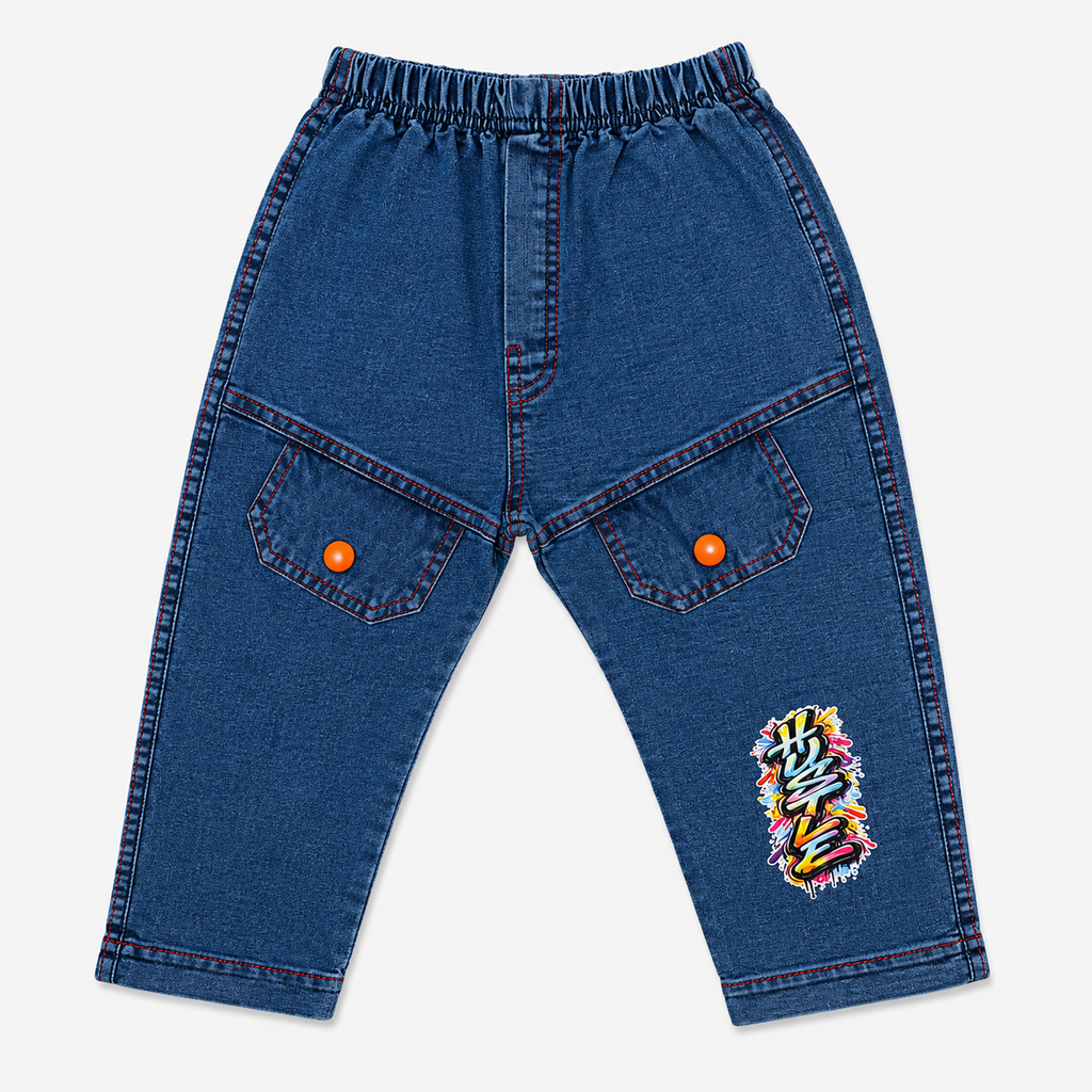 Boys Denim 3-Piece Suit – Printed T-Shirt, Jacket & Jeans Set
