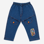 Boys Denim 3-Piece Suit – Printed T-Shirt, Jacket & Jeans Set