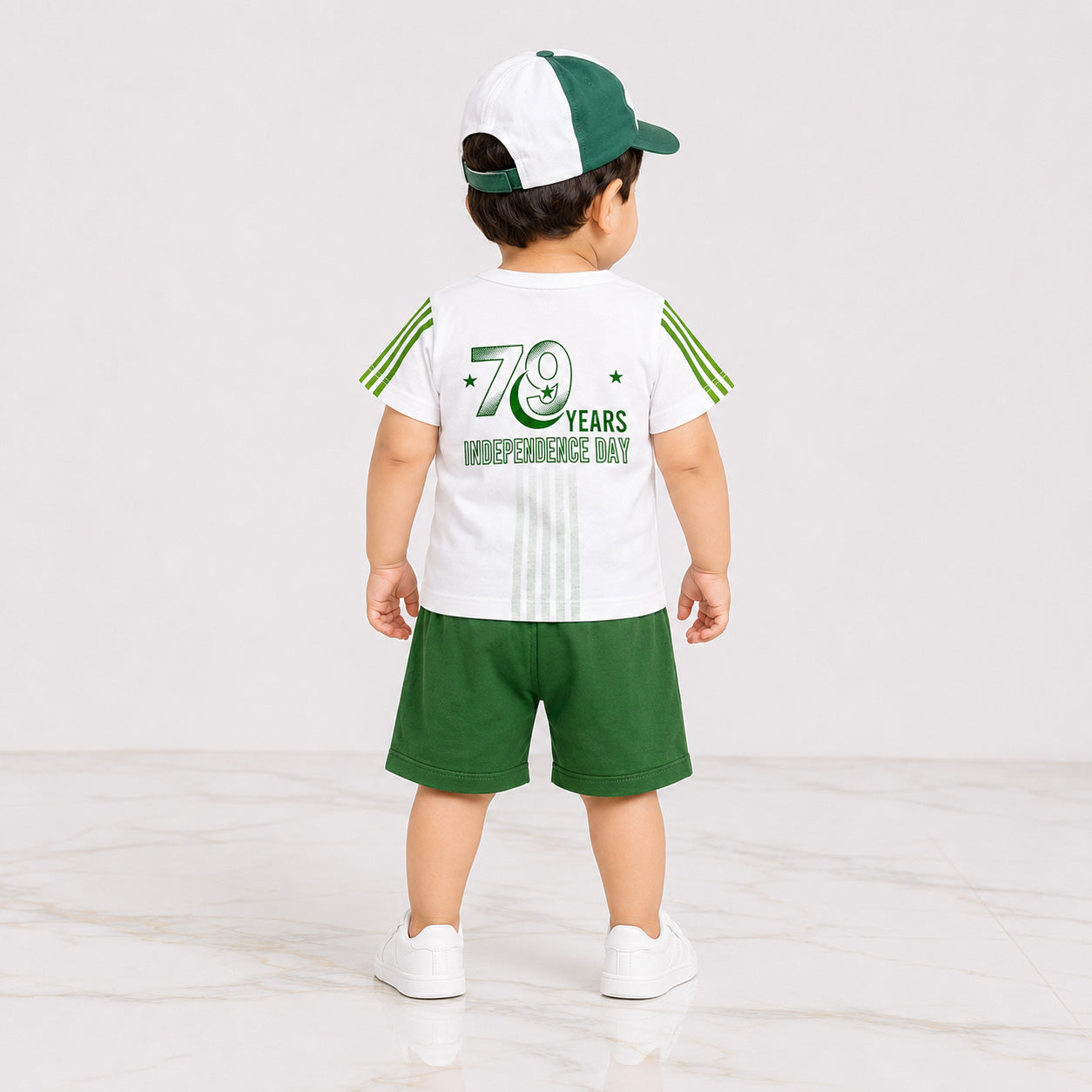 Boys 14 August Jersey Suit 12-18 Months – Pakistan Independence Day 3 Piece Outfit