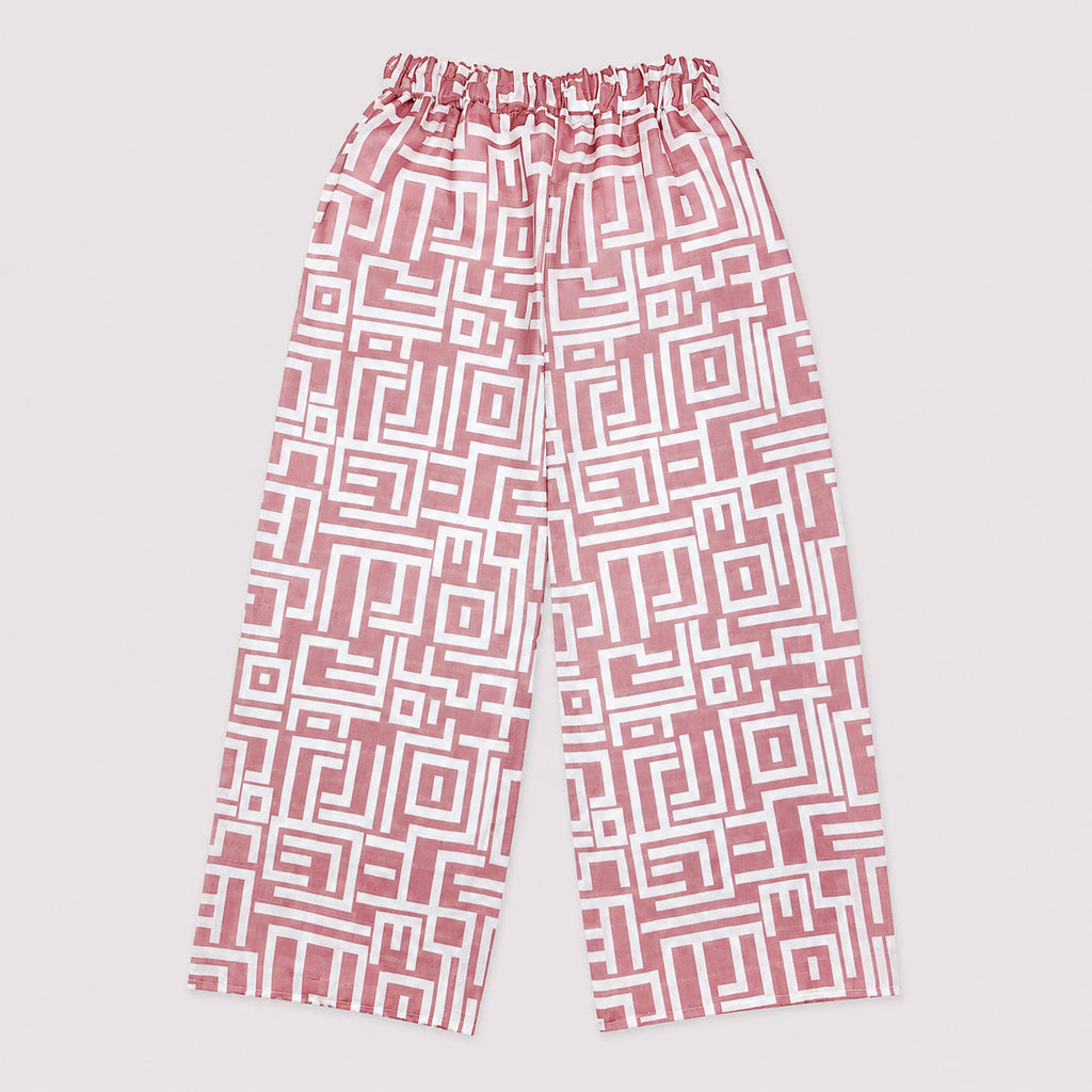 Girls Peach Pink Digital Printed Chiffon 3 Piece Suit | Lamtar Kids