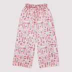 Girls Peach Pink Digital Printed Chiffon 3 Piece Suit | Lamtar Kids