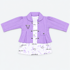 Girls Premium Textured Jersey 3-Piece Co-Ord Set – Jacket, Top & Trouser
