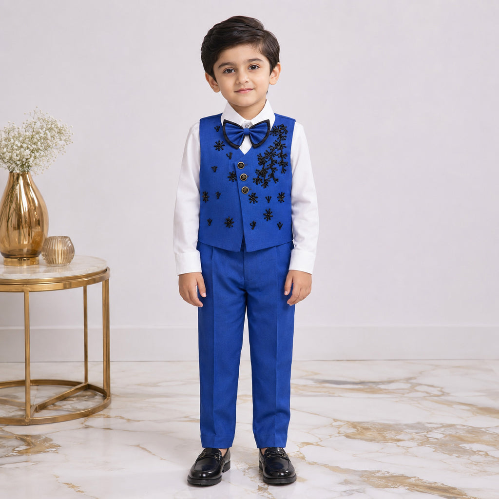 Boys Royal Blue Waistcoat Suit 3 Piece – 2-6 Years