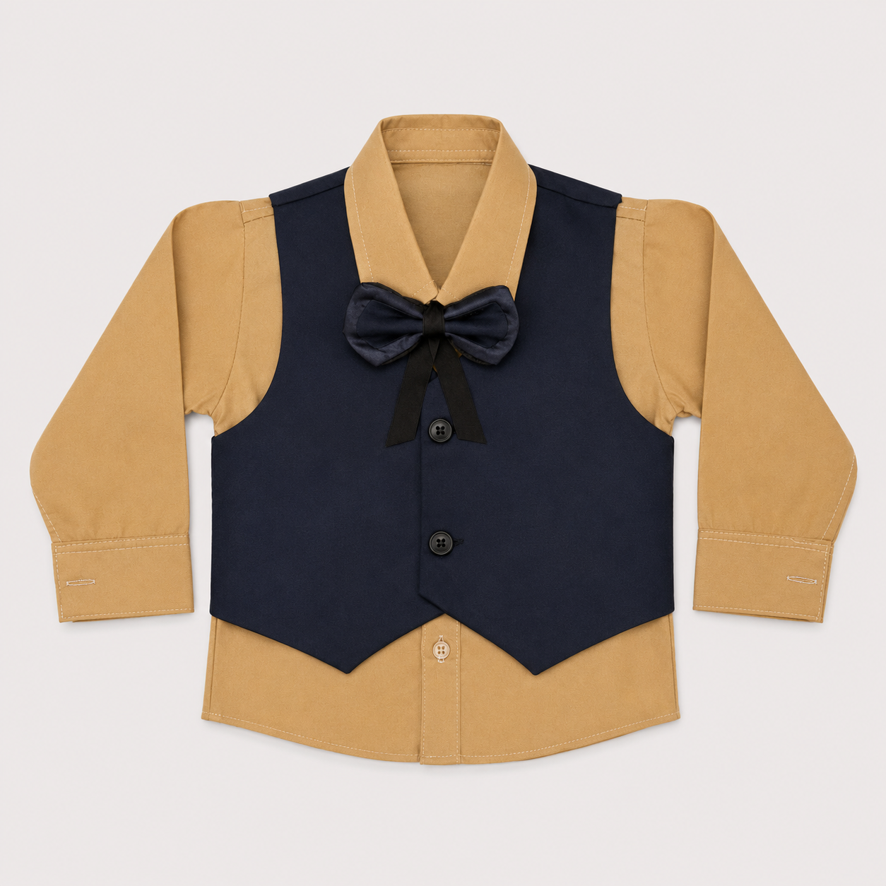 Boys 5-Piece Black Formal Suit Set – Blazer, Waistcoat, Shirt & Pant
