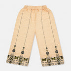 Girls Honey Mustard Digital Printed Chiffon Suit | Lamtar Kids