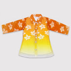 Girls Yellow Ombre Digital Printed Chiffon 3 Piece Suit | Lamtar Kids