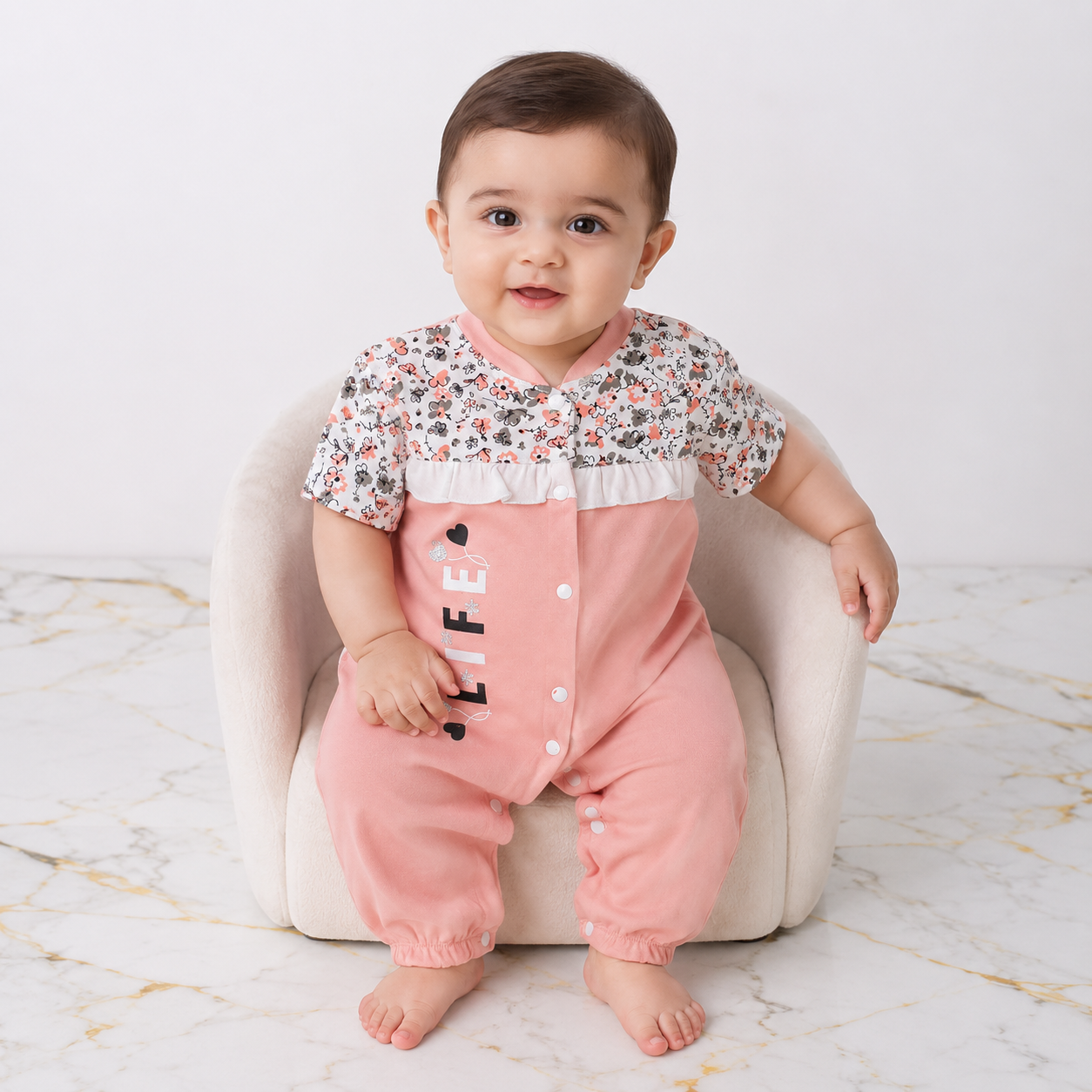 Pack of 3| Baby Girls Fine Jersey Romper| 0-9 Months – Newborn Summer Wear