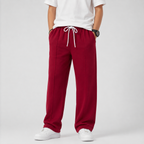 Kids Plain Wide-Leg Drawstring Pants | Comfortable Casual Trousers Unisex