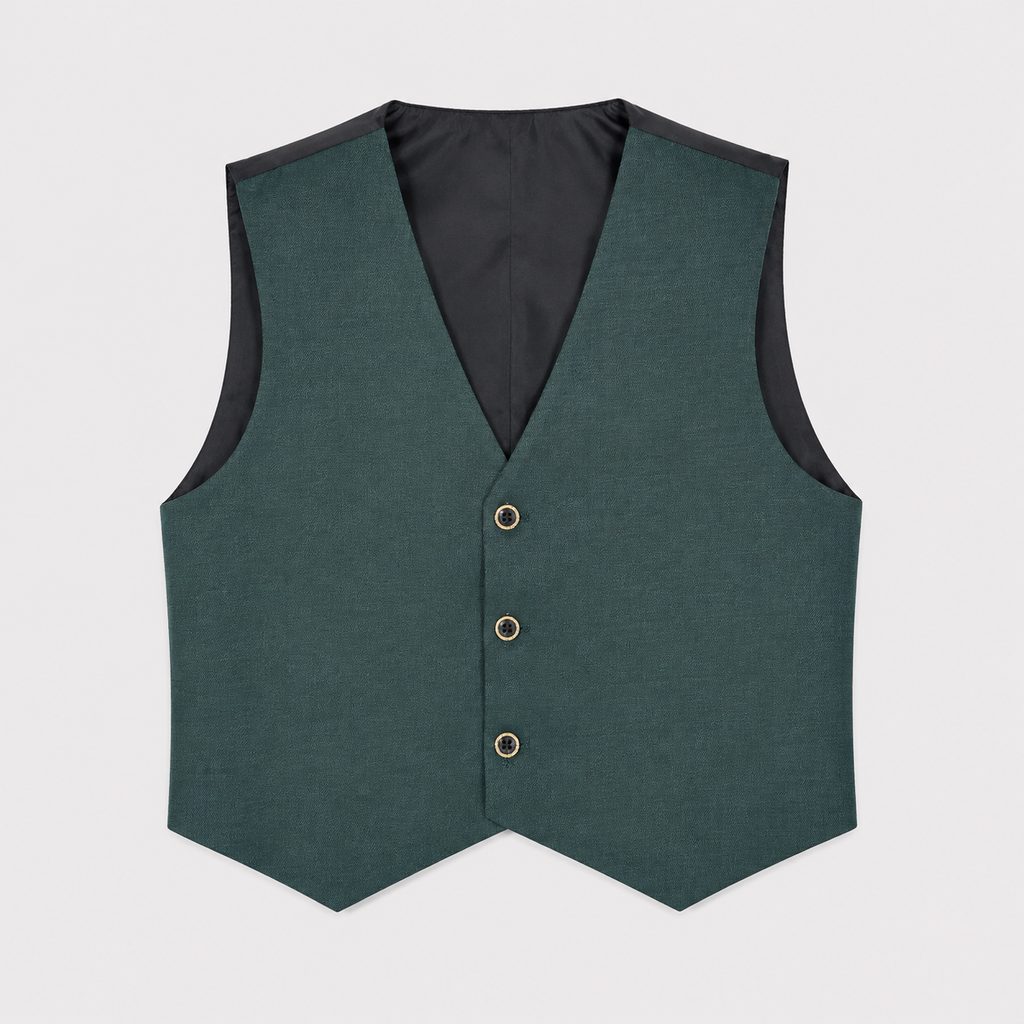 Boys Premium 5-Piece Tuxedo Suit – Green Formal Suit with Waistcoat, Shirt & Tie