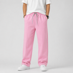 Kids Plain Wide-Leg Drawstring Pants | Comfortable Casual Trousers Unisex