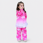 Girls Pink Ombre Digital Printed Chiffon 3 Piece Suit | Lamtar Kids