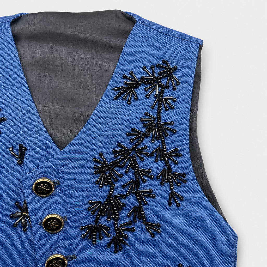 Boys Royal Blue Waistcoat Suit 3 Piece – 2-6 Years
