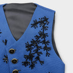 Boys Royal Blue Waistcoat Suit 3 Piece – 2-6 Years