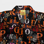Boys Linen Alphabet Printed Short Suit – Black Red Kids Summer Outfit | Lamtar Kids
