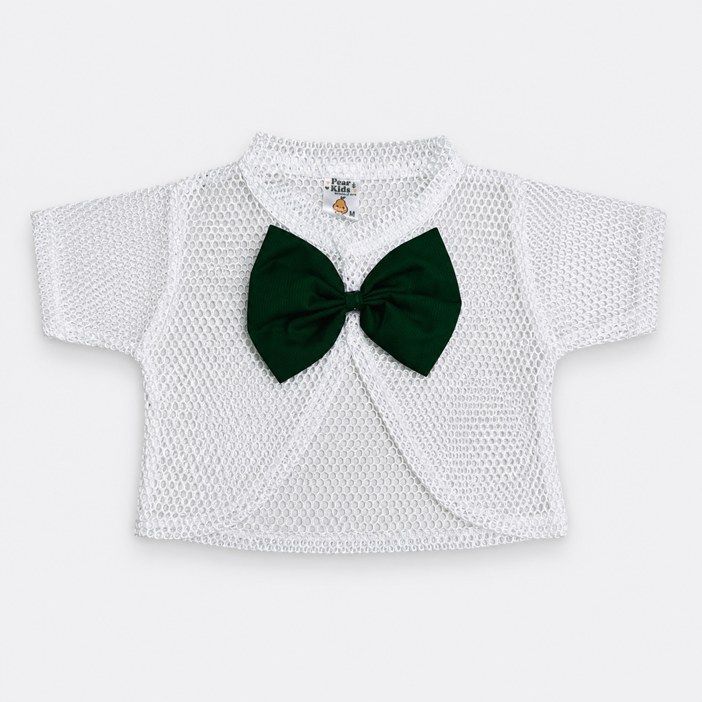 Girls 3 Piece Fancy Jersey Set – Green White – Size 2-5 Years
