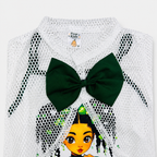 Girls 3 Piece Fancy Jersey Set – Green White – Size 2-5 Years