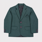 Boys Premium 5-Piece Tuxedo Suit – Green Formal Suit with Waistcoat, Shirt & Tie
