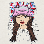 Baby Girls Printed Jersey 2-Piece Set | Smile Graphic Printed