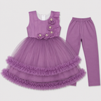 Girls Fancy Party Wear Frock with Trouser – Elegant Kids Frock for Girls